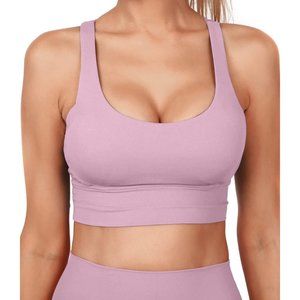Sports Bra for Women, Strappy Padded Medium Support Yoga Bra
